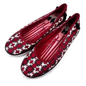 Keds Eleanor Shoes 9 Red Panda Canvas Slip‎ On Flats Womens